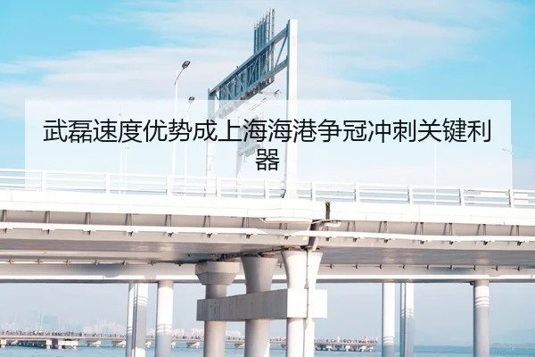 武磊速度优势成上海海港争冠冲刺关键利器